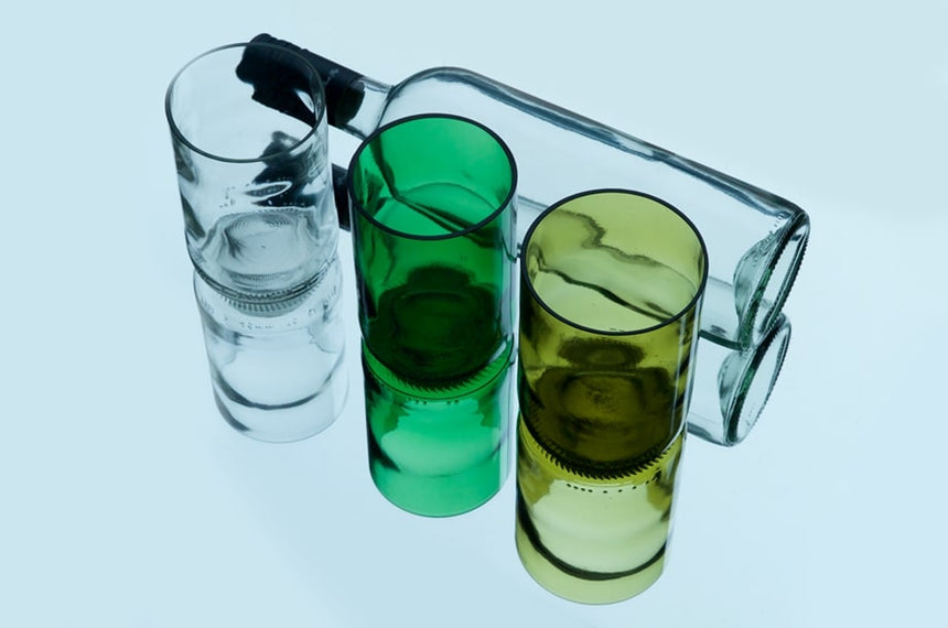 Upcycled Glas fra vinflasker - Greenfeel.dk